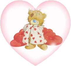 Gif animé coeur ourson